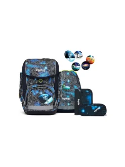 ERGOBAG, Schultaschen Set 5tlg Cubo Bär Anhalter Durch Die Galaxis